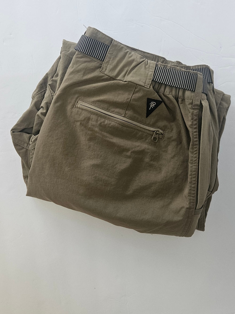 Men's RailRiders Fleece Lined Nylon Outdoor Pants - Dark Khaki - XL - LIKE NEW